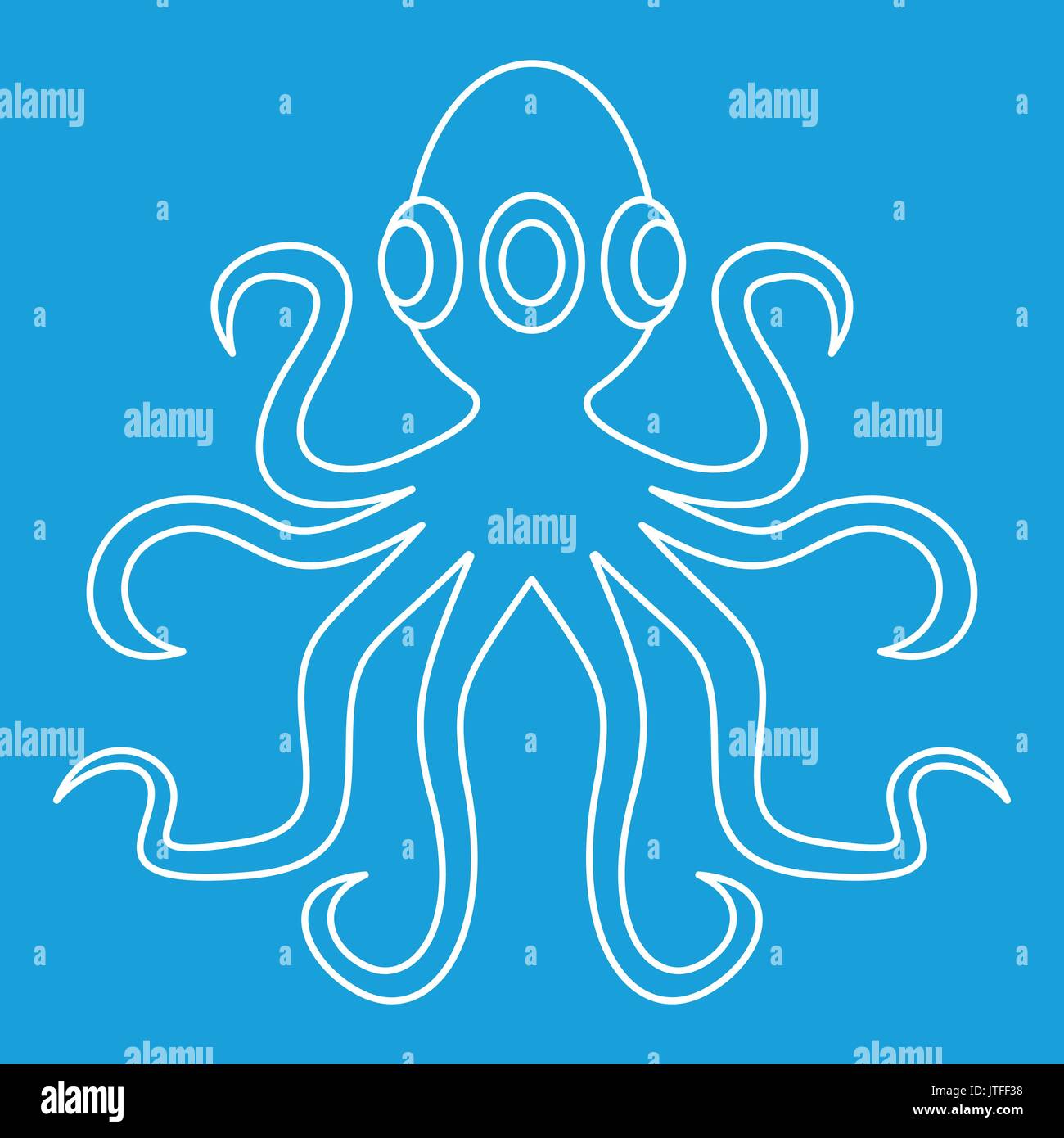 Octopus, icon outline Stock Vector Image & Art - Alamy