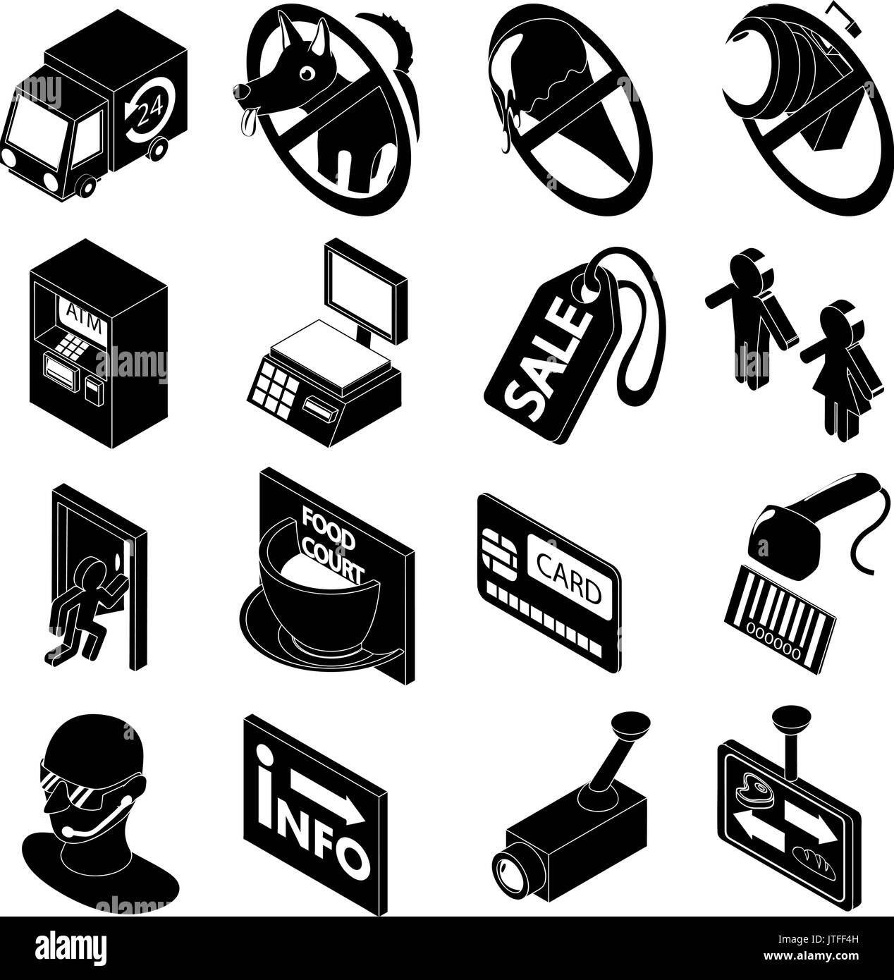 Shop navigation foods icons set, simple style Stock Vector Image & Art ...