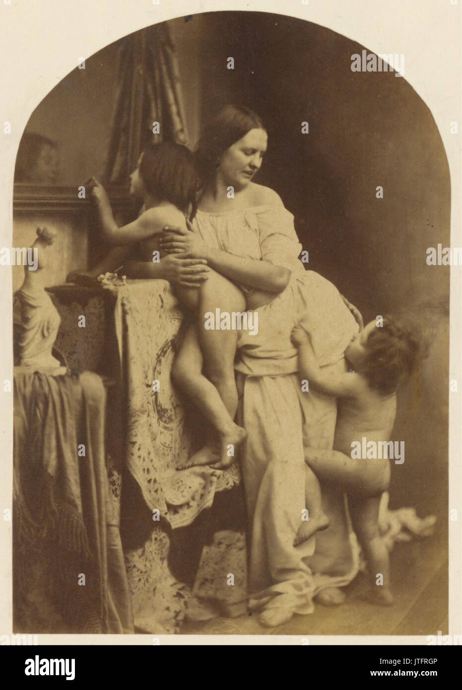 Oscar Gustave Rejlander (British, born Sweden   (The Madonna and Child with St. John the Baptist) Stock Photo
