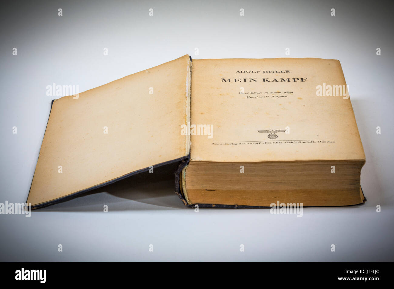 1943 german edition of Adol Hitler's autobiographical book Mein Kampf. Stock Photo