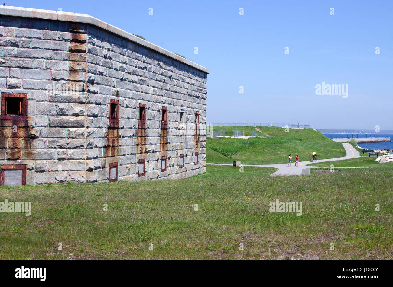 Fort Taber Civil War historical site park in New Bedford Massachusetts