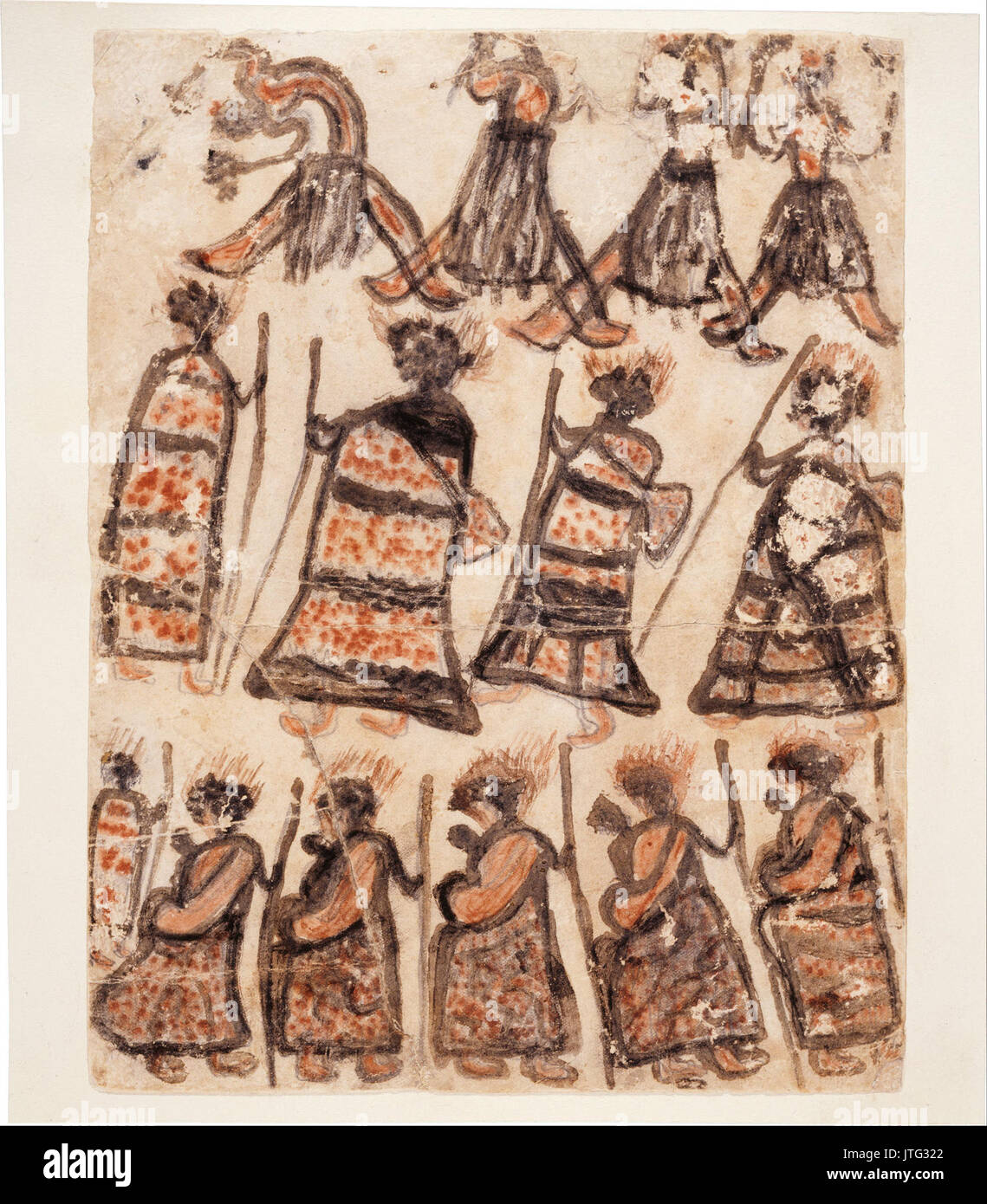 William BARAK Wurundjeri people Dancers and women in possum skin cloaks Stock Photo Alamy