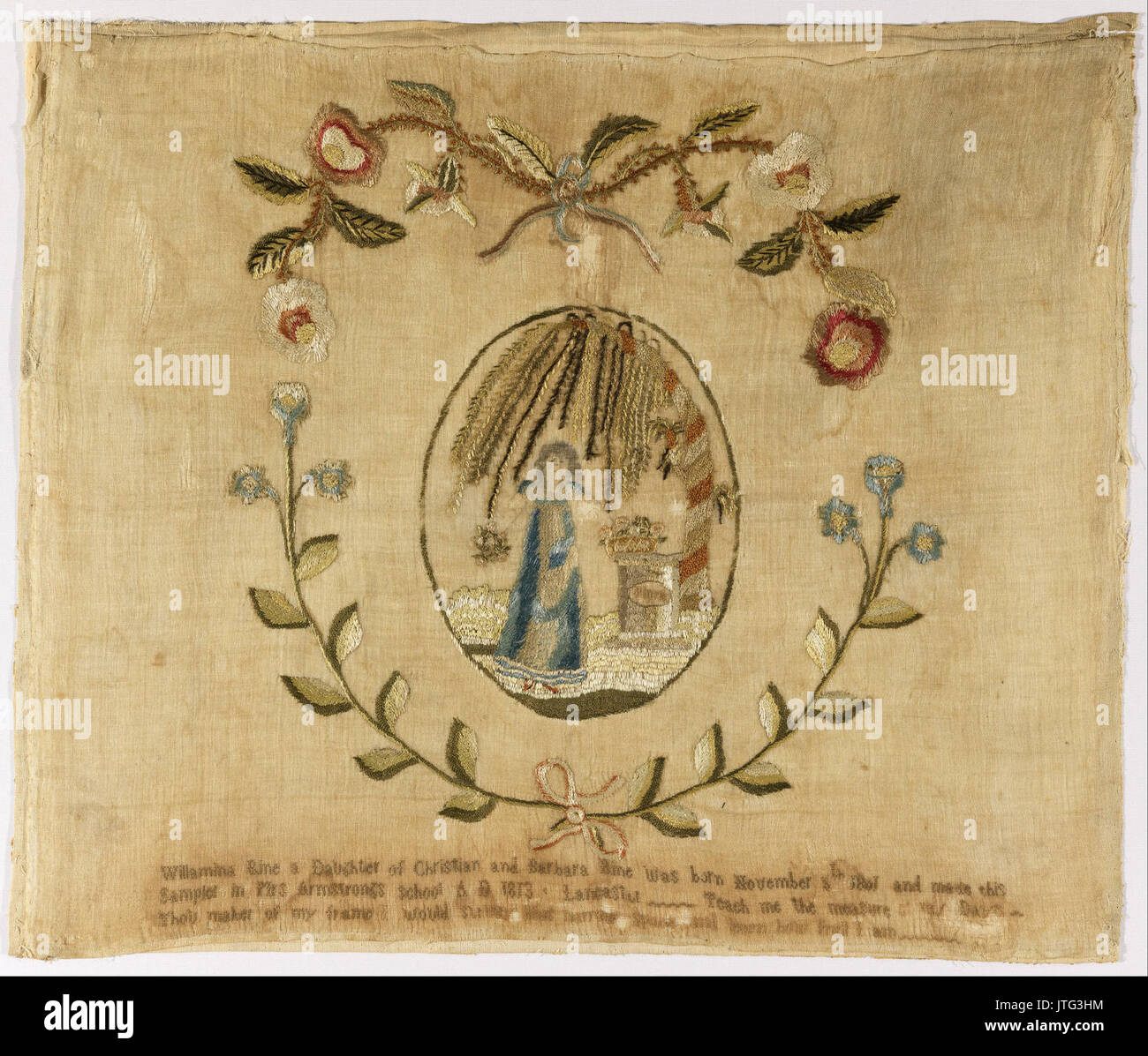 Willamina Rine Embroidered picture Stock Photo - Alamy