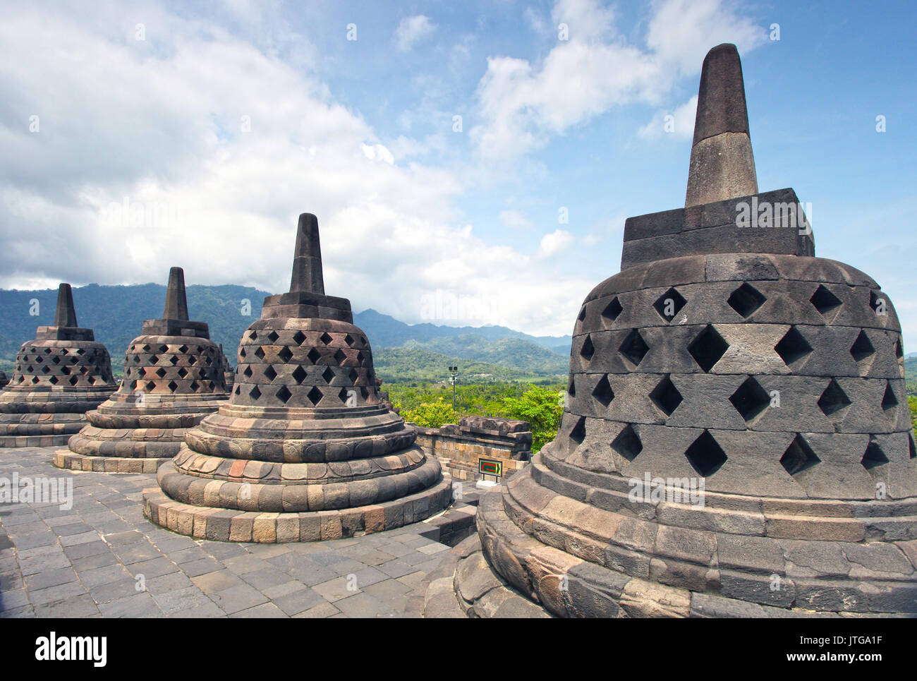 Borobudur Temple in Indonesia Stock Photo
