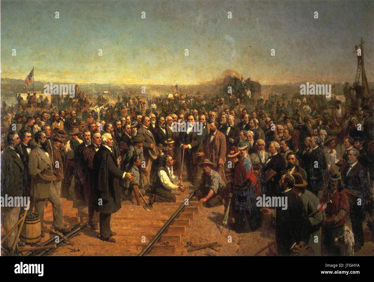 The Driving Of The Last Spike Stock Photo Alamy