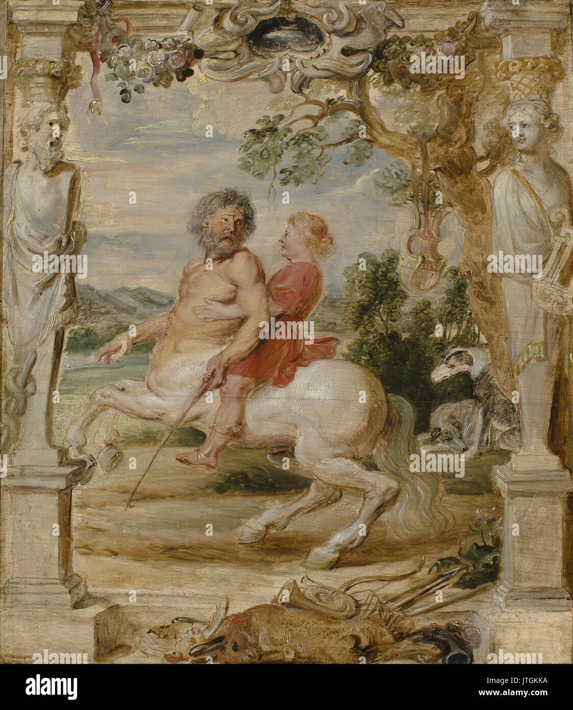 Peter Paul Rubens   Achilles Educated by the Centaur Chiron Stock Photo