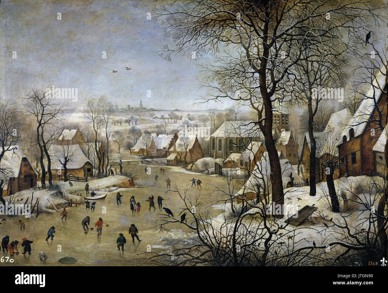 Pieter Brueghel the Younger   Winter Landscape with a Bird trap   WGA03617 Stock Photo