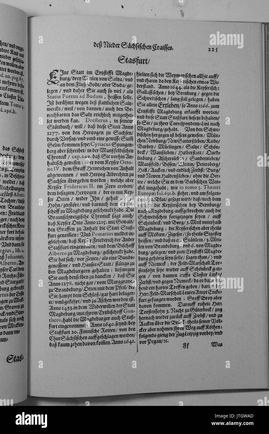 Saxoniae Inferioris (Merian) 225 Stock Photo - Alamy