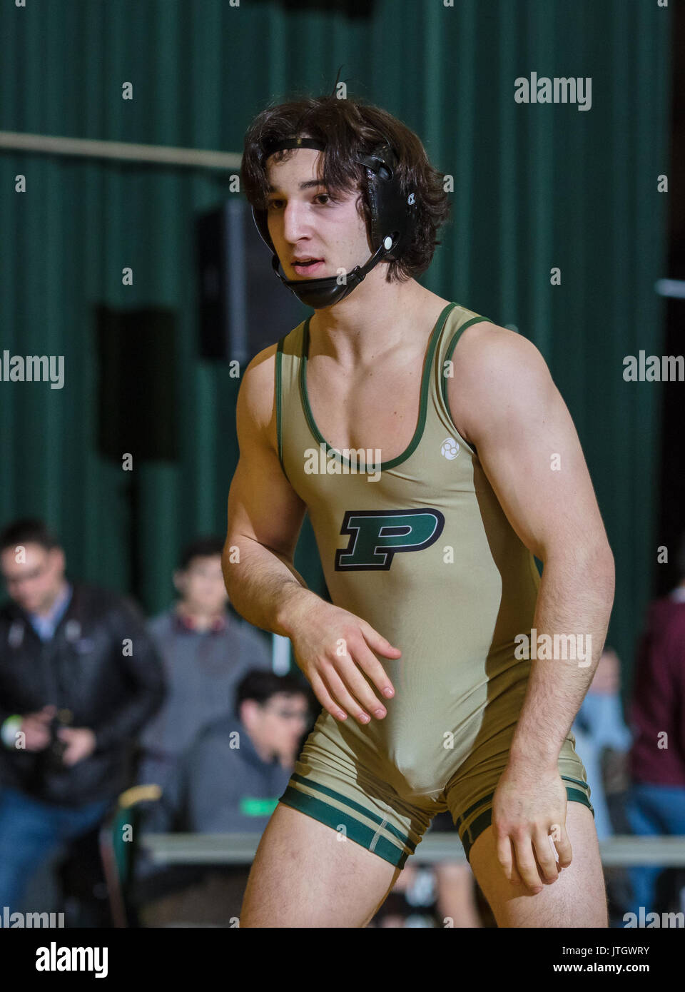 Wrestling action at the Masters Tournament in Redding, California Stock