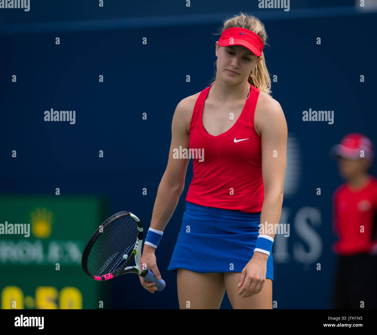 Toronto, Canada. 8 August, 2017. Eugenie Bouchard of Canada at the 2017  Rogers Cup WTA Premier 5 tennis tournament © Jimmie48 Photography/Alamy  Live News Stock Photo - Alamy