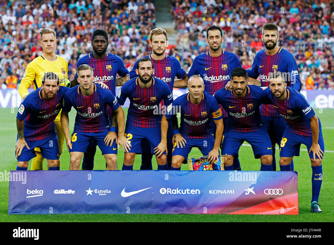 Barcelona team group line-up (Barcelona), AUGUST 7, 2017 - Football /  Soccer : Trofeo Joan Gamper match between FC Barcelona 5-0 Chapecoense at  Camp Nou in Barcelona, Spain. (Photo by D.Nakashima/AFLO Stock Photo - Alamy
