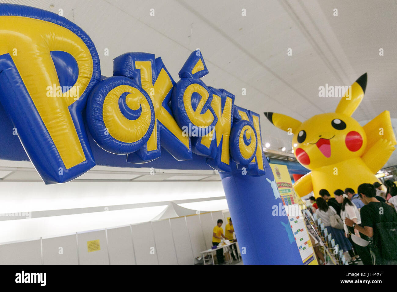 Yokohama Japan 9th August 17 A Signboard Of Pokemon Is Seen At Minatomirai Station On August 9 17 Yokohama Japan Hundreds Of Pokemon Go App Fans Gathered At The Special Pokemon Go