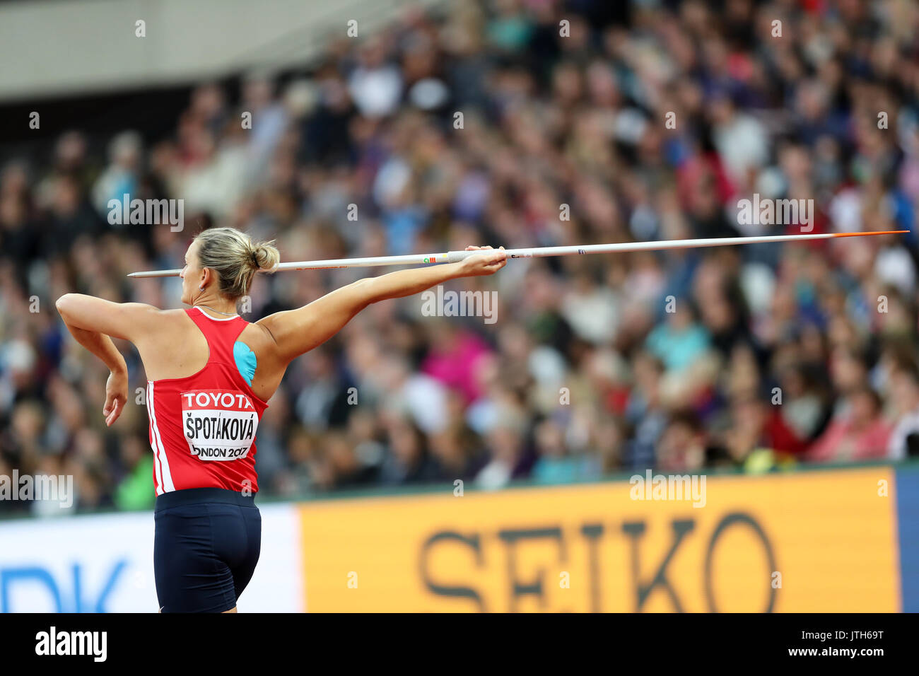London, UK. 08Aug17. Barbora ŠPOTÁKOVÁ representing Czech Republic