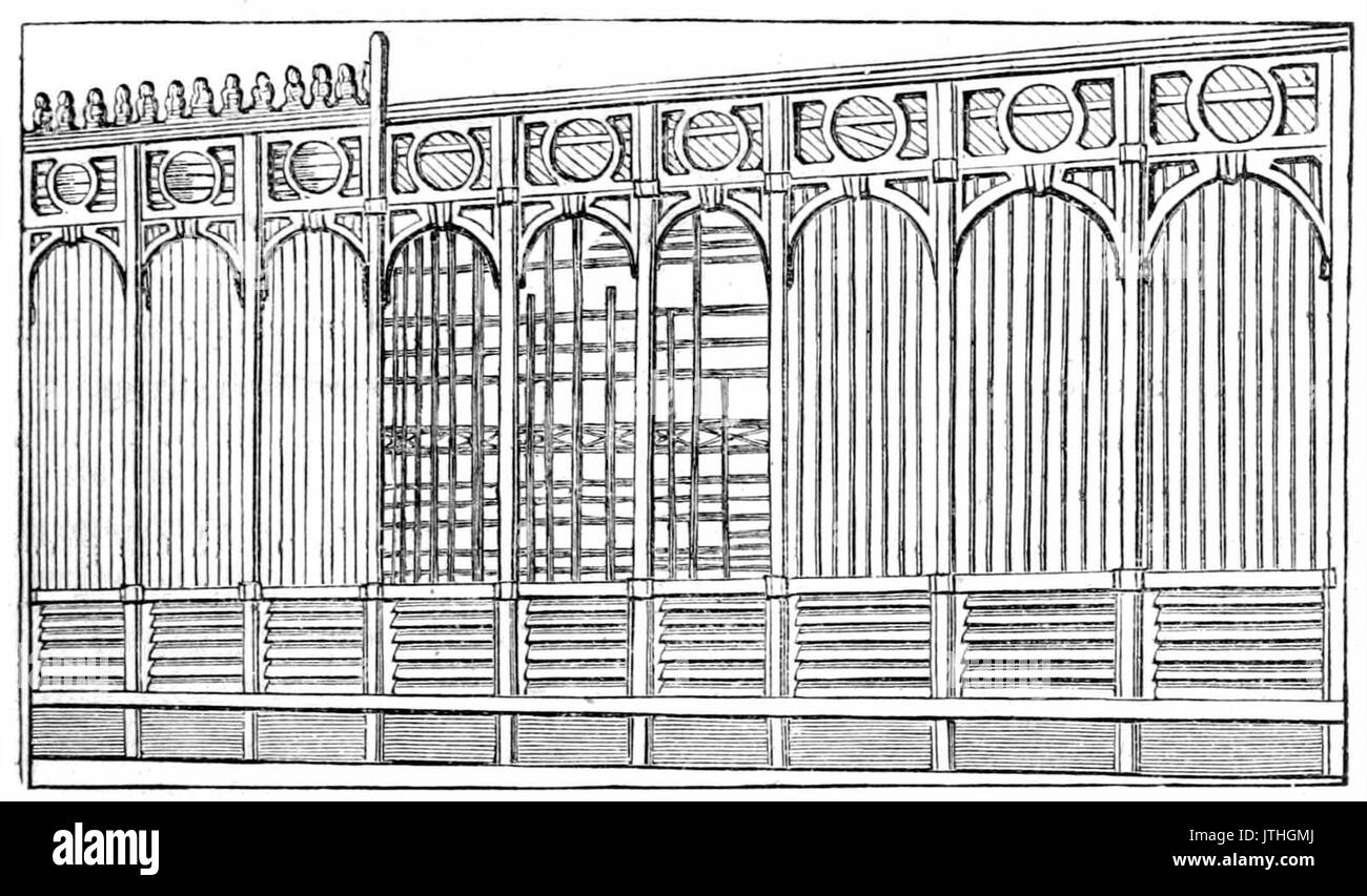Historic drawing crystal palace Black and White Stock Photos & Images