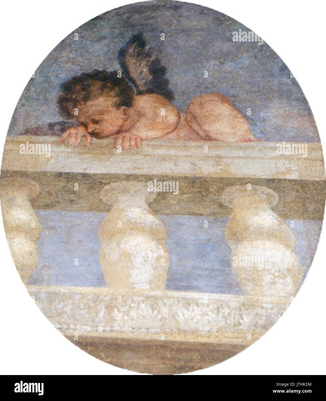 Paolo Caliari detto il Veronese con Giambattista Zelotti   Putto su Balustra Stock Photo