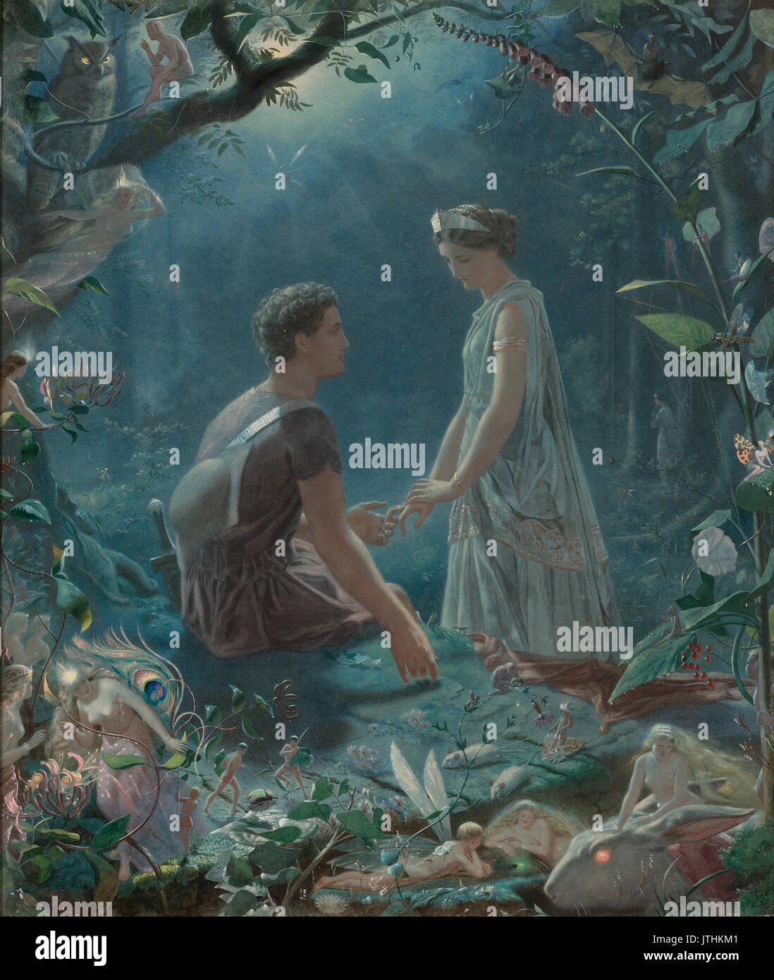 Simmons Hermia and Lysander. A Midsummer Night's Dream Stock Photo