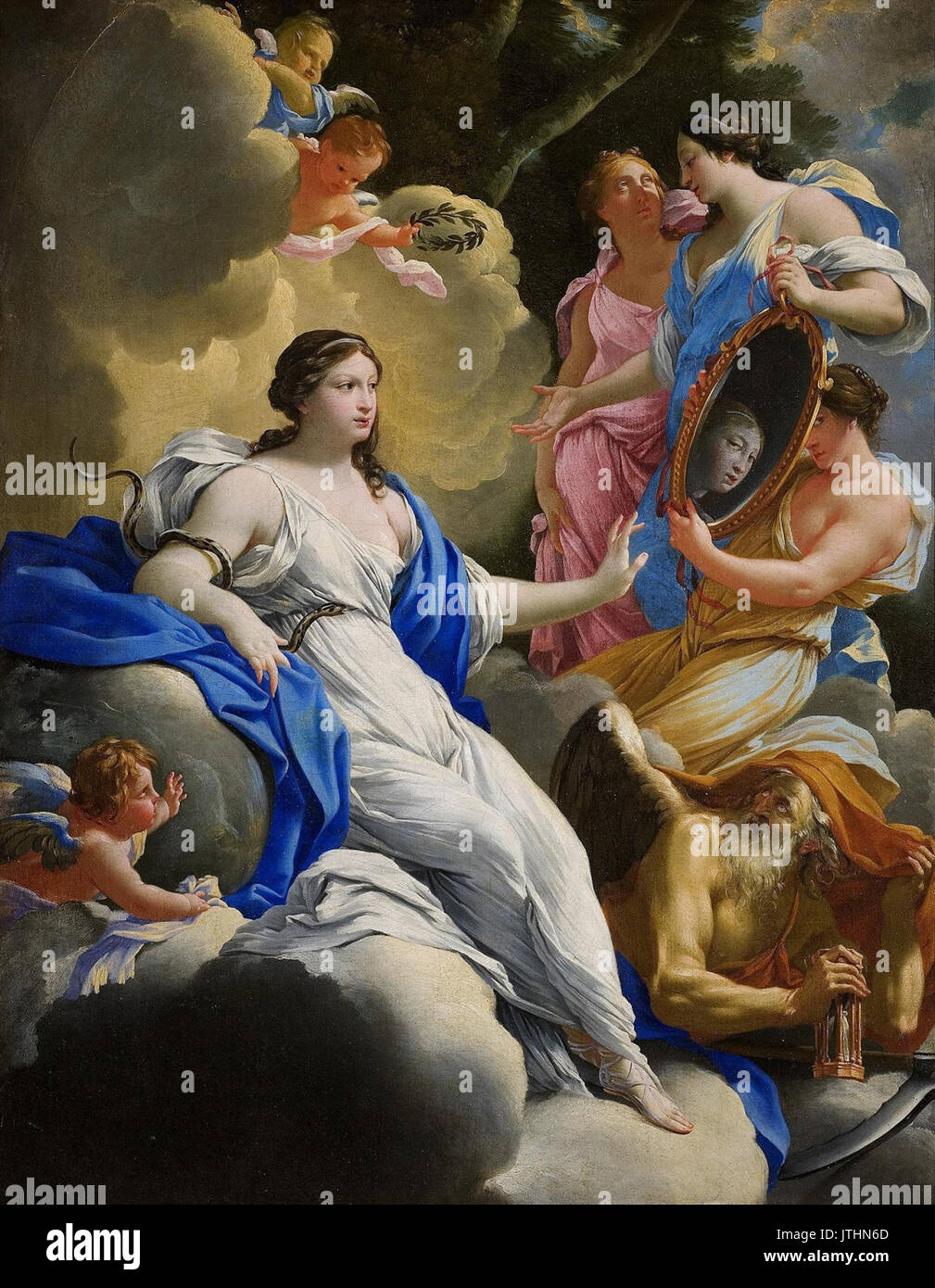 Simon Vouet   Allegory of Prudence, 1645 Stock Photo