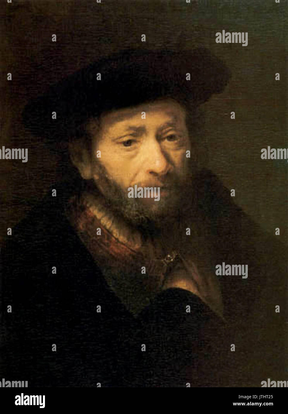 Rembrandt Portrait of a Bearded Old Man Hermitage Stock Photo - Alamy