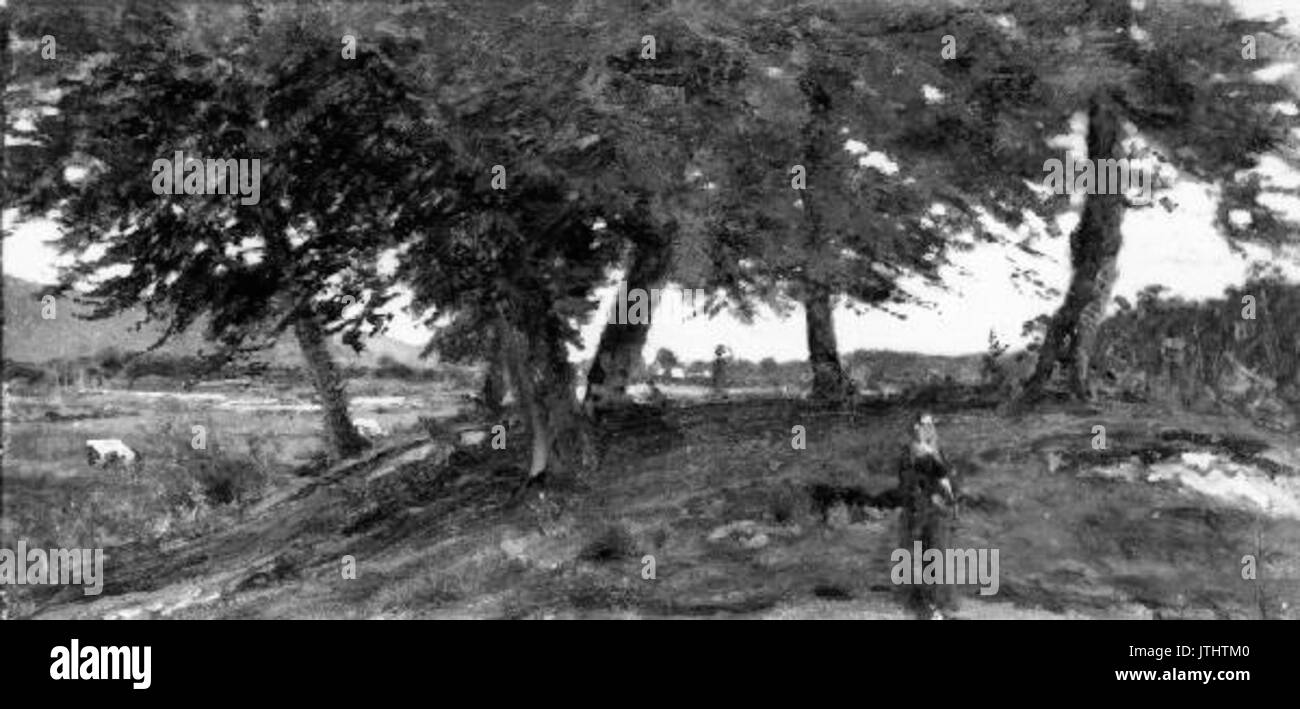 Wilhelm Amberg 1822 1899 Pod stromy Stock Photo - Alamy