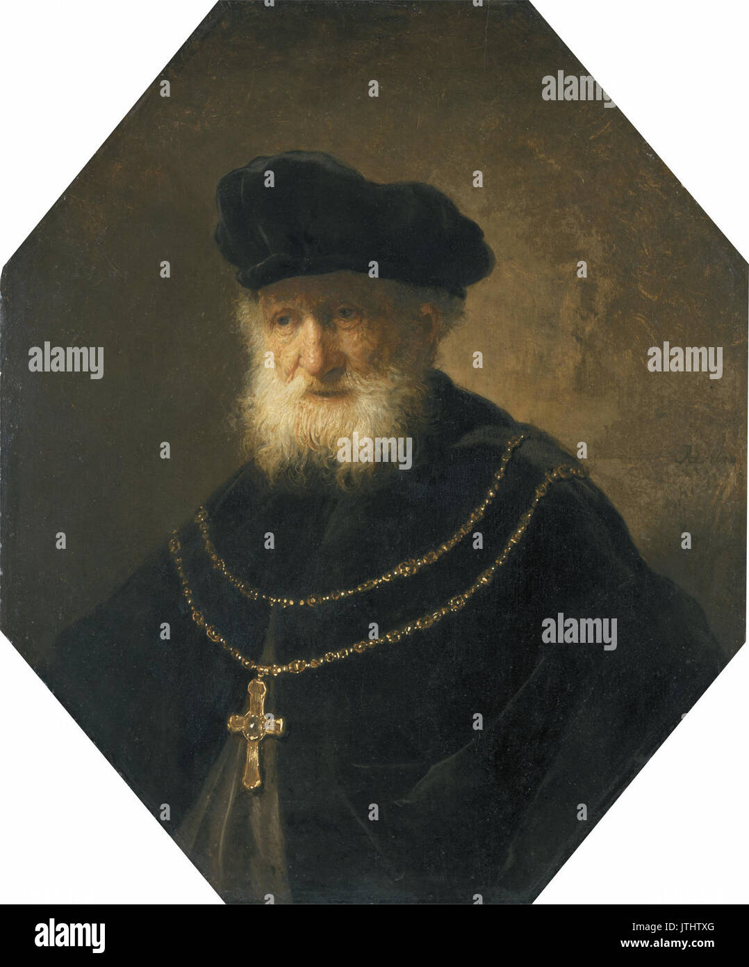 Bust of an old man with golden chain hi-res stock photography and ...