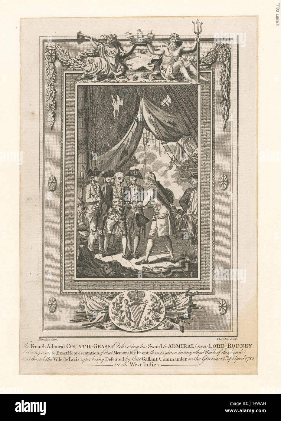 The French Admiral Count de Grasse (NYPL Hades 253672 478528) Stock Photo