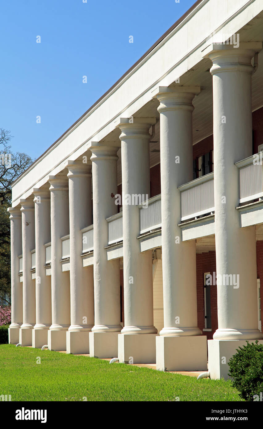The Pentagon Barracks in Baton Rouge represent a complex of historic buildings that once received visitors such as Robert E. Lee and Abraham Lincoln Stock Photo