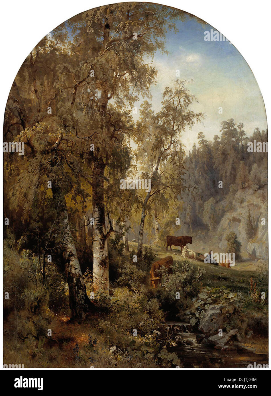 Werner Holmberg   Ideal Landscape (1860) Stock Photo