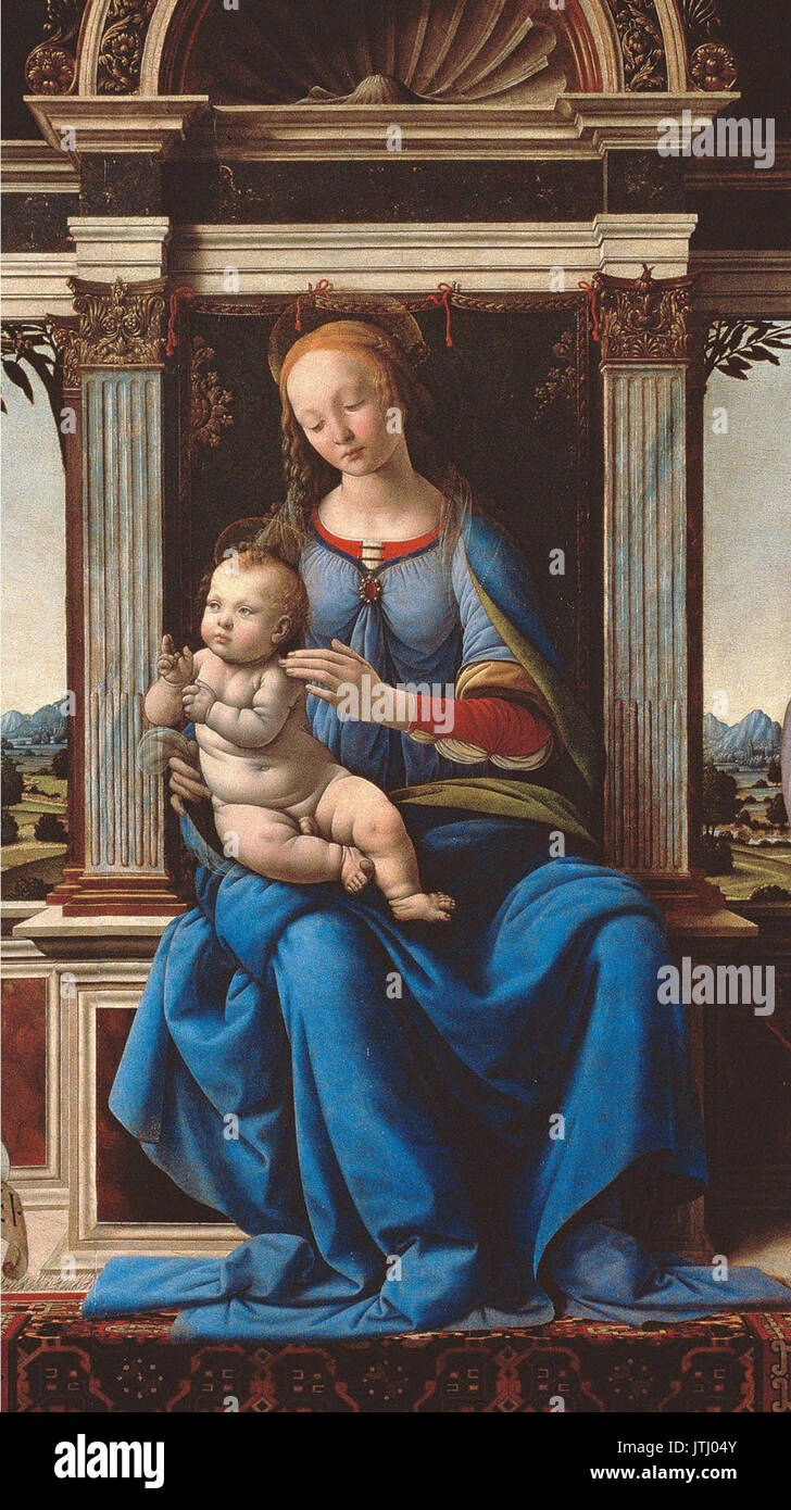 Verrocchio e Lorenzo di Credi, Madonna di piazza (1474 1479 circa), particle Stock Photo
