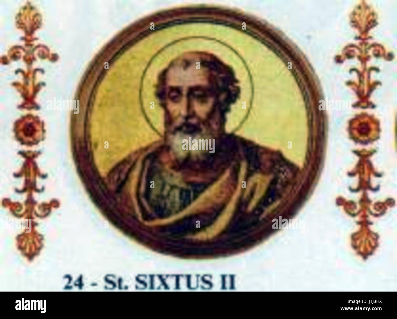 Pope St Sixtus II the Martyr of Rome 257 258 Stock Photo - Alamy