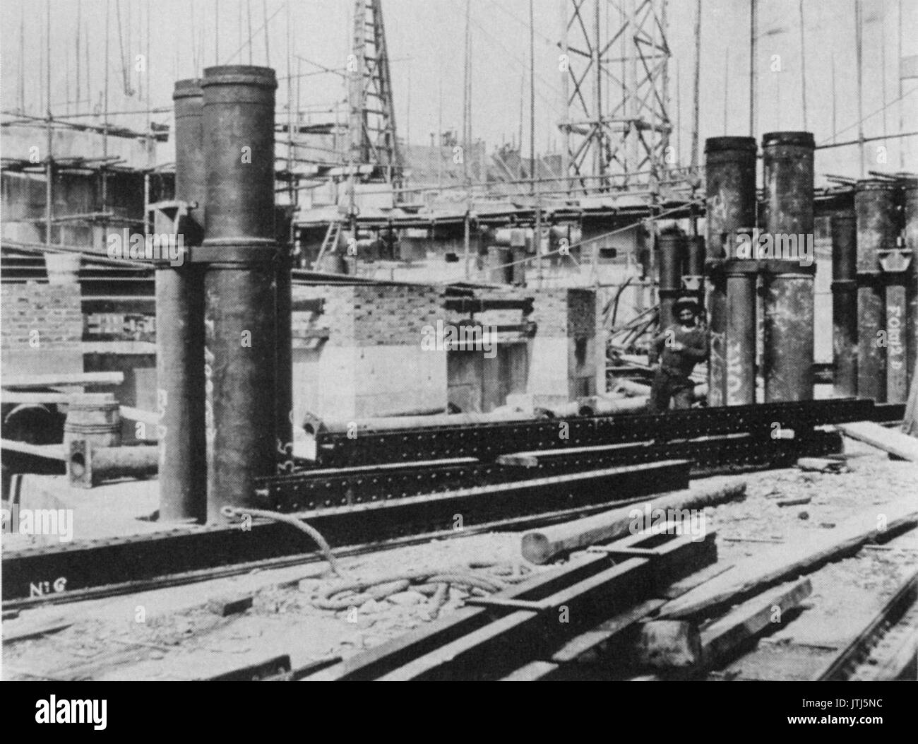 Palais Garnier 1864 construction photo of the auditorium   Mead 1991 p154 Stock Photo