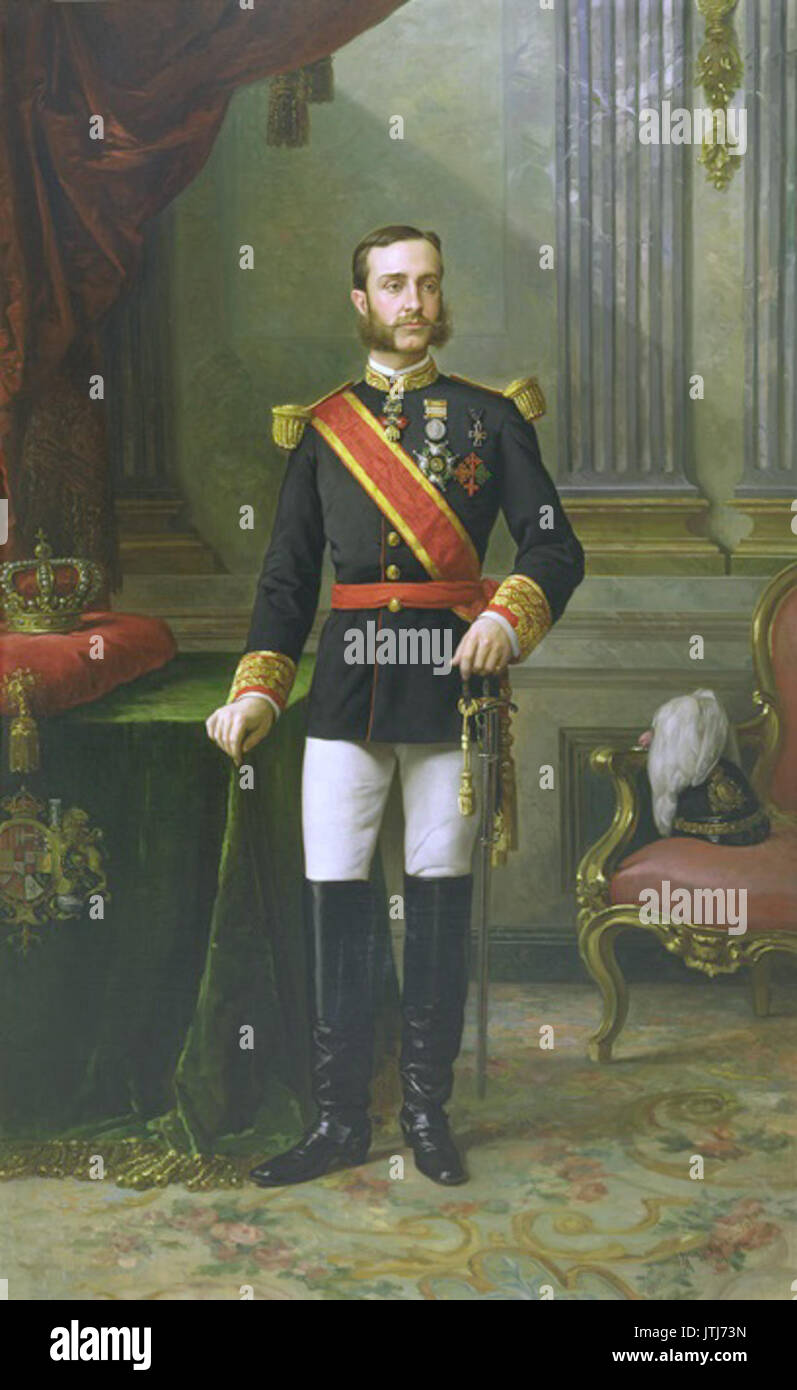 Retrato de Alfonso XII con uniforme de gala (Palacio de Aranjuez Stock  Photo - Alamy