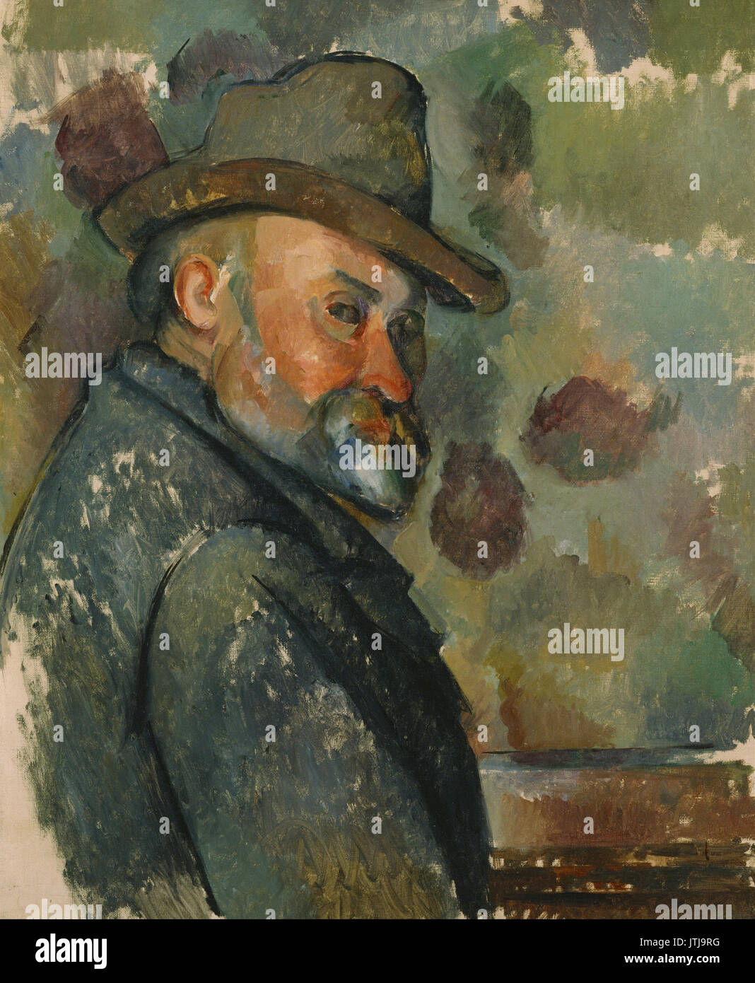 Paul Cezanne   Self Portrait with a Hat Stock Photo