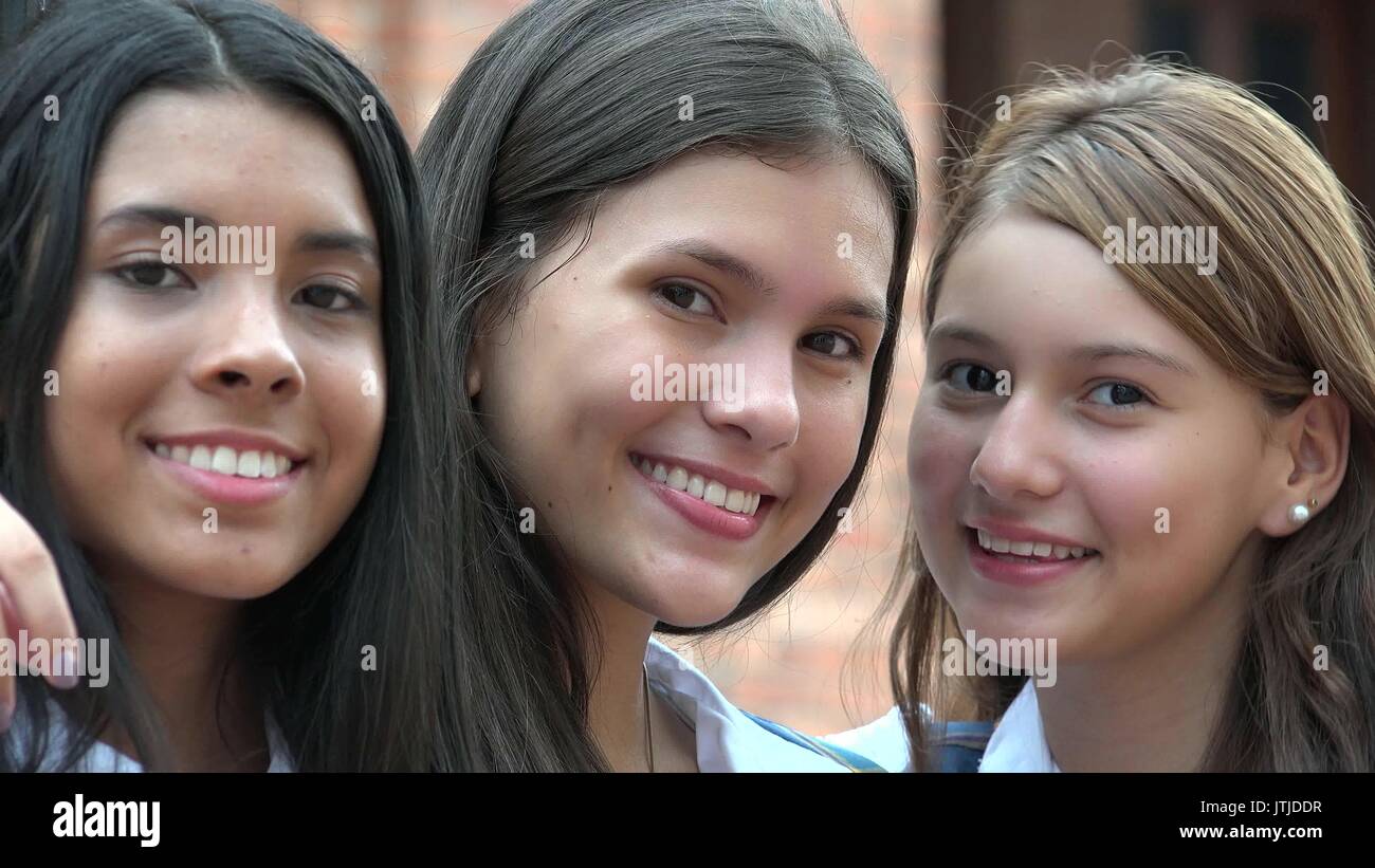 Female  Friends Smiling Stock Photo