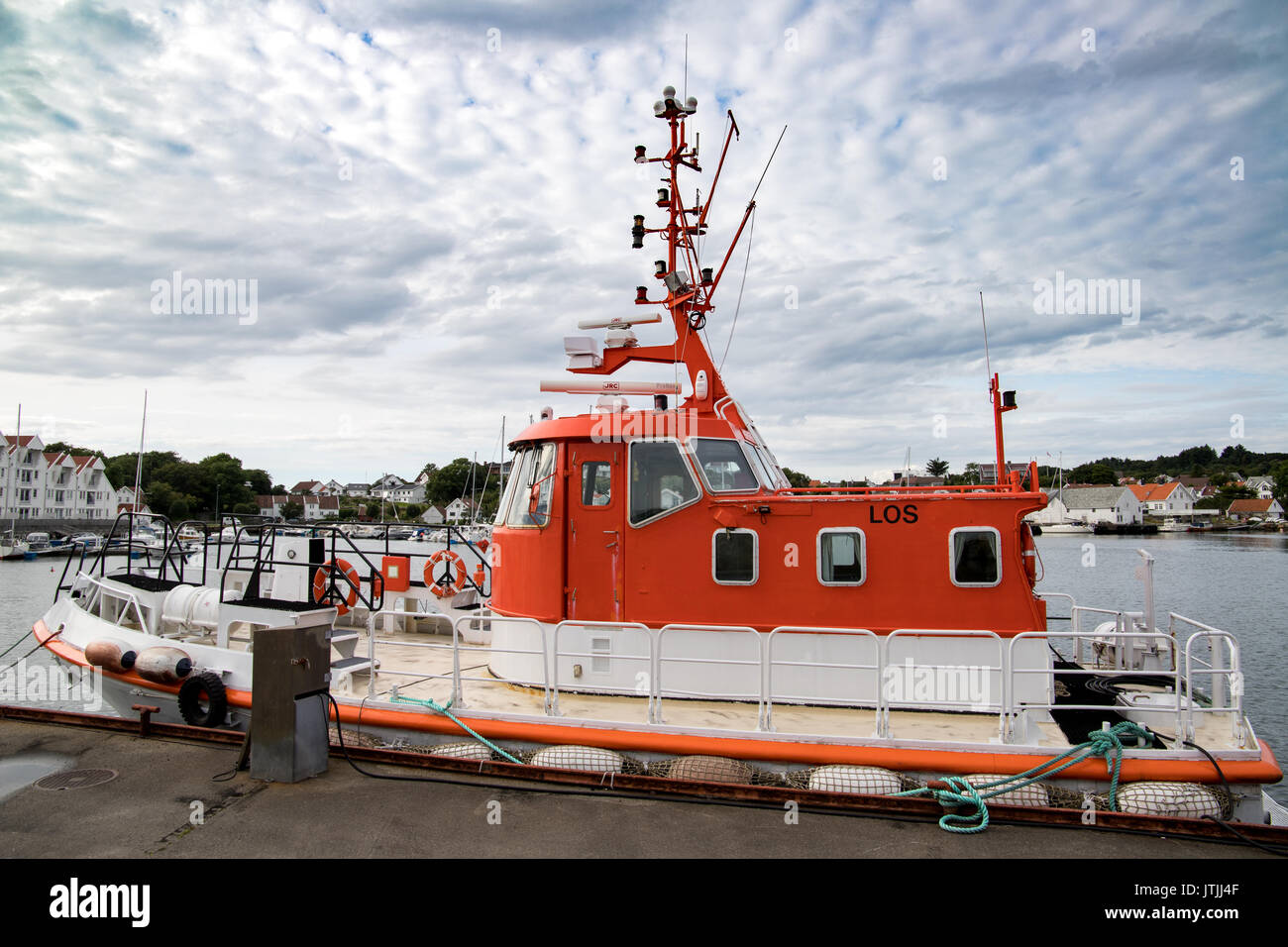 pilot boat ready for work. Stock Photo