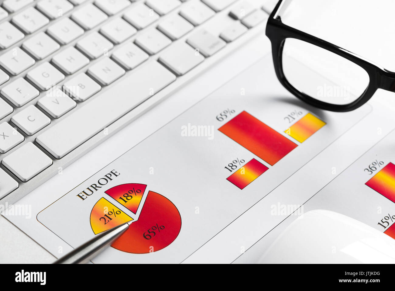 Preparing average sales report stock photo alamy