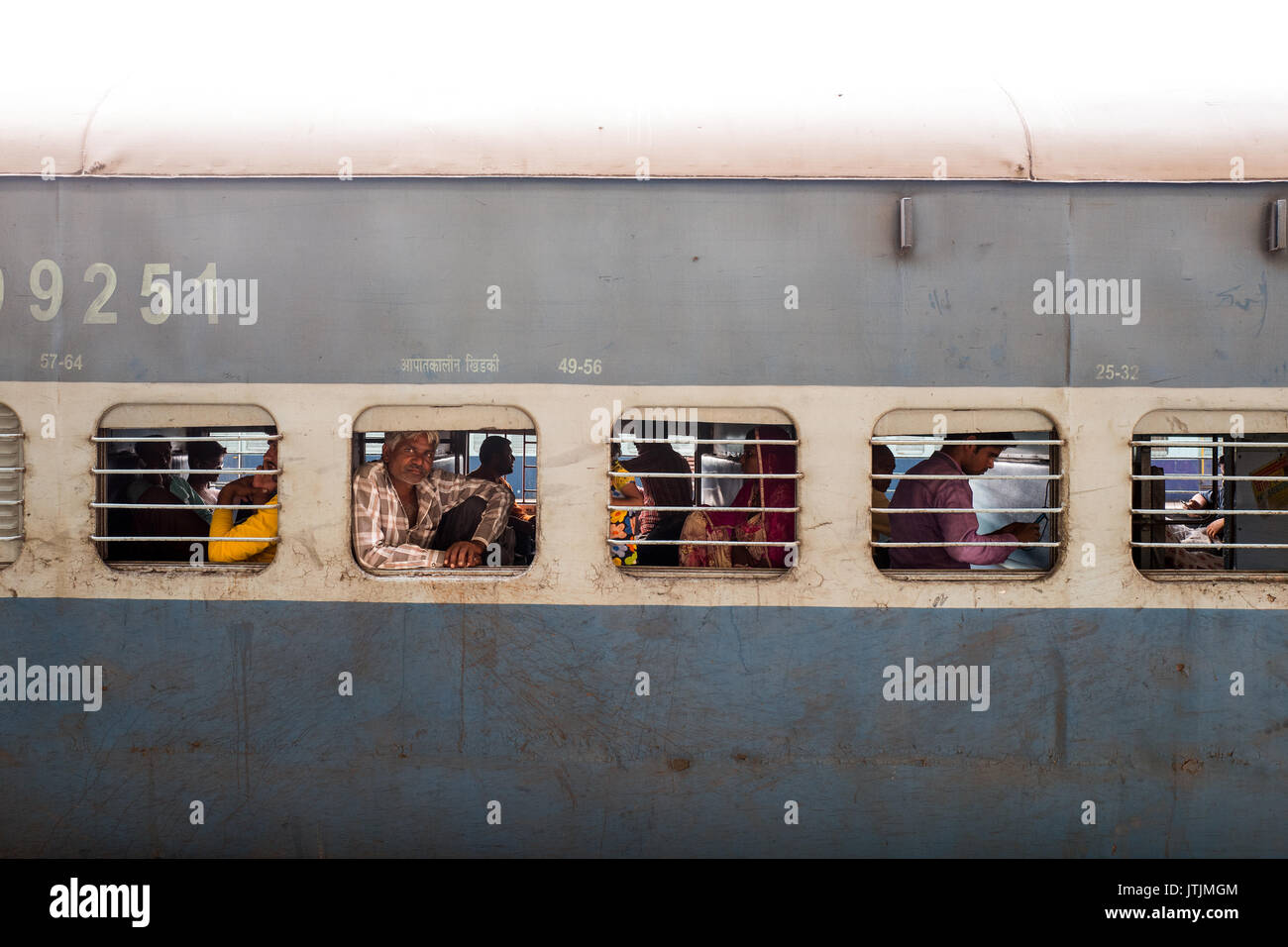 Indian Railways carriage, Rajasthan, India Stock Photo