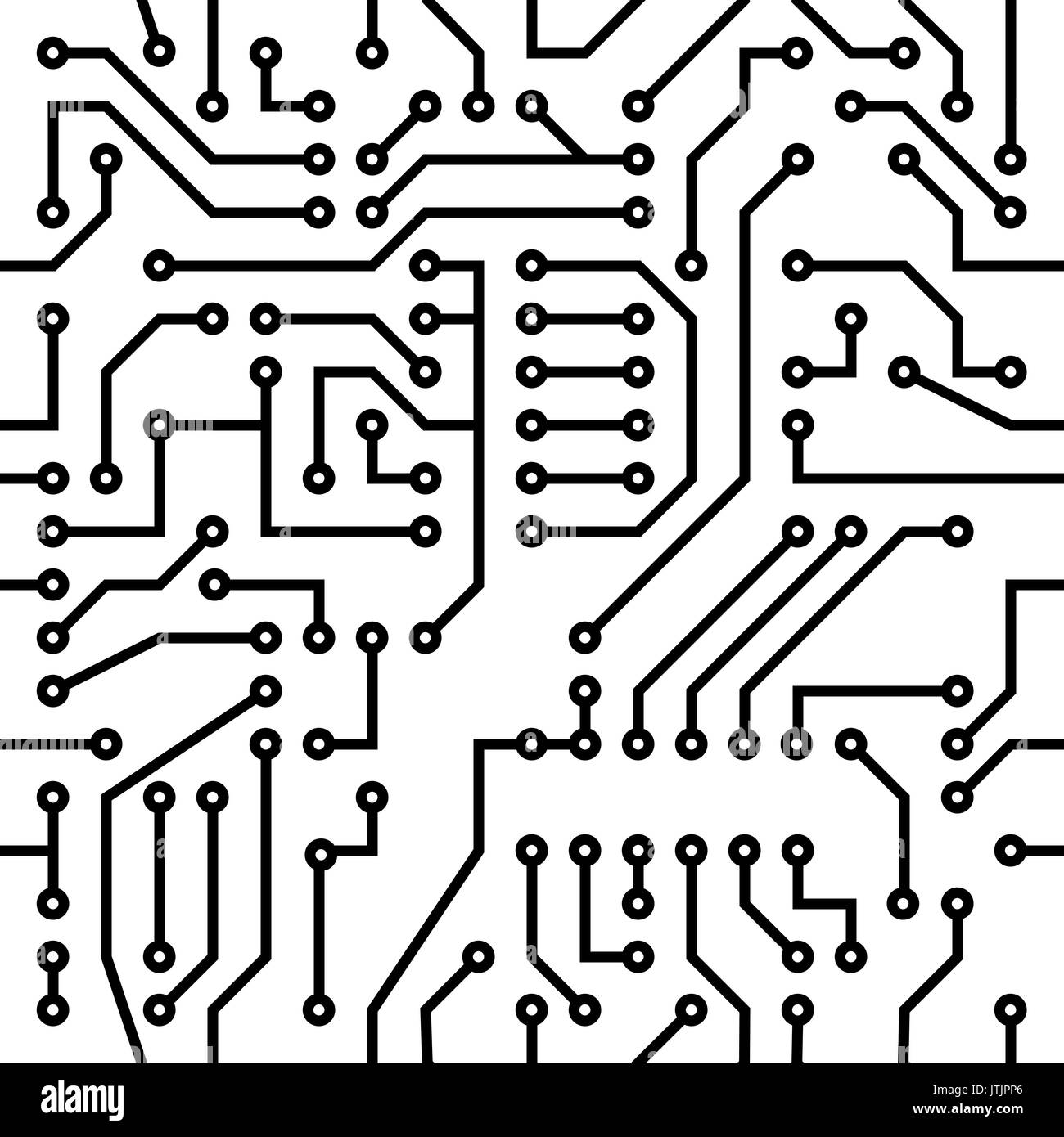 Seamless texture of a printed circuit board Stock Vector