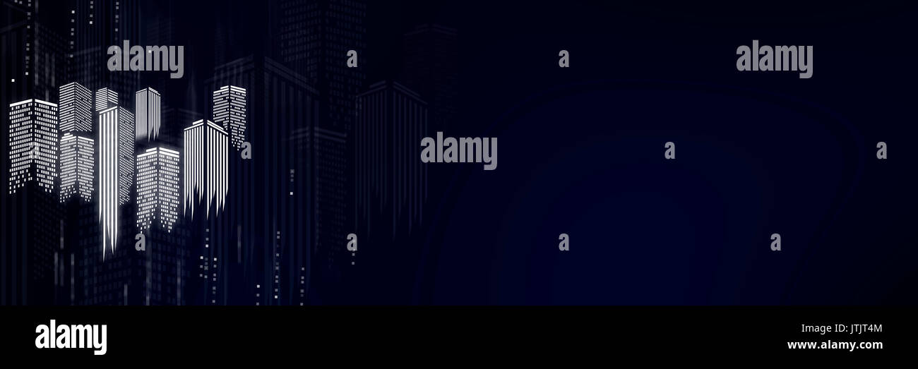 City scene night time illustration hi-res stock photography and images ...