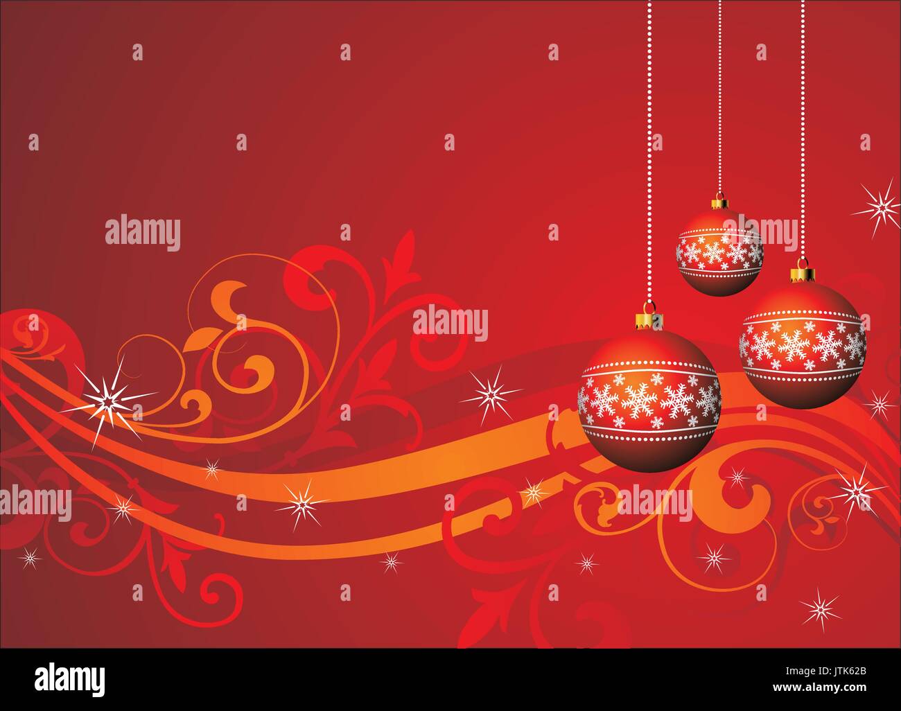 Christmas illustration with red ball for greeting card Stock Vector ...