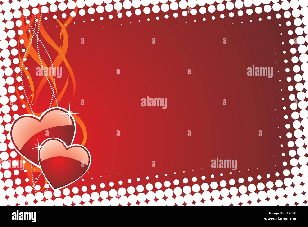 Valentine's day illustration with glossy red hearts Stock Vector Image ...