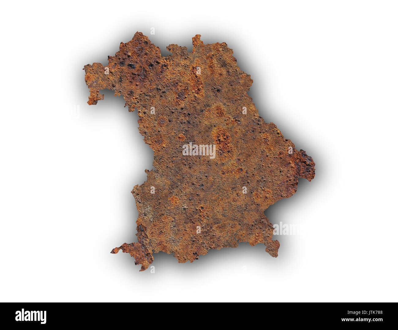 Map of bavaria on rusty metal hi-res stock photography and images - Alamy