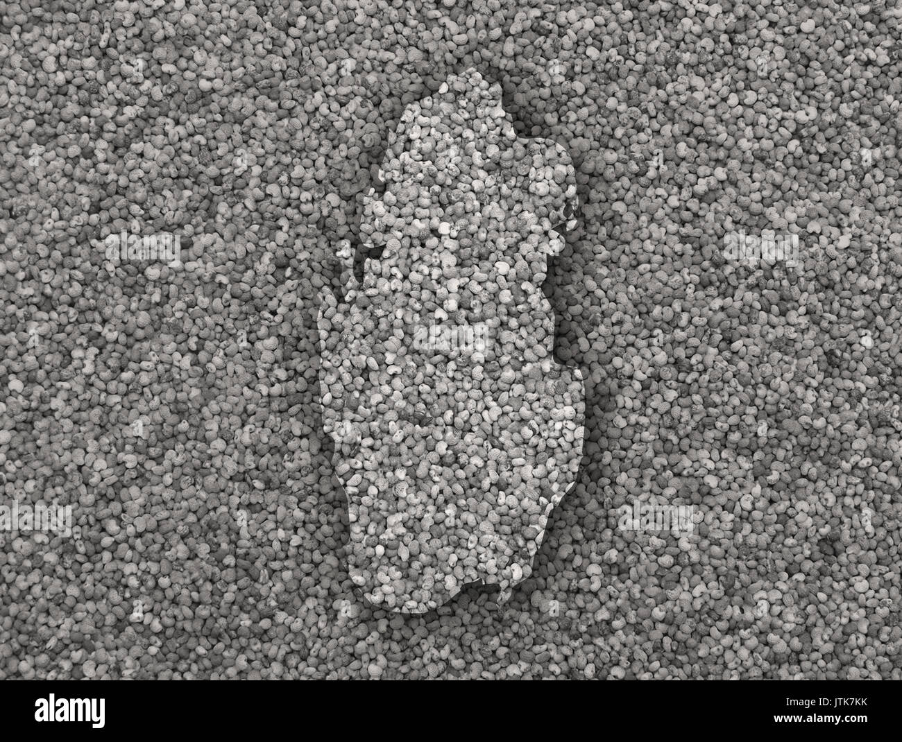 Map of Qatar on poppy seeds Stock Photo Alamy