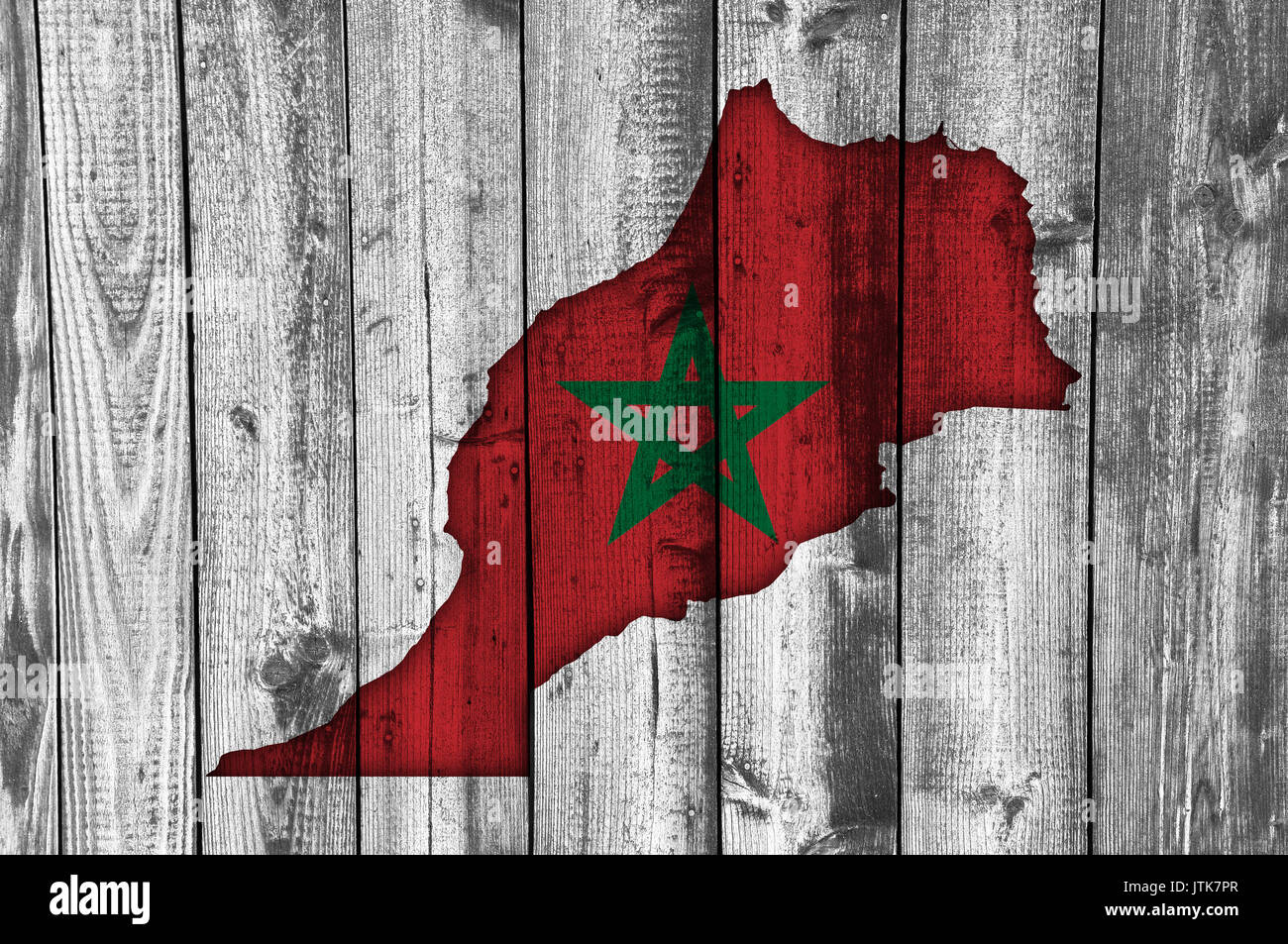 Map and flag of Morocco on weathered wood Stock Photo - Alamy