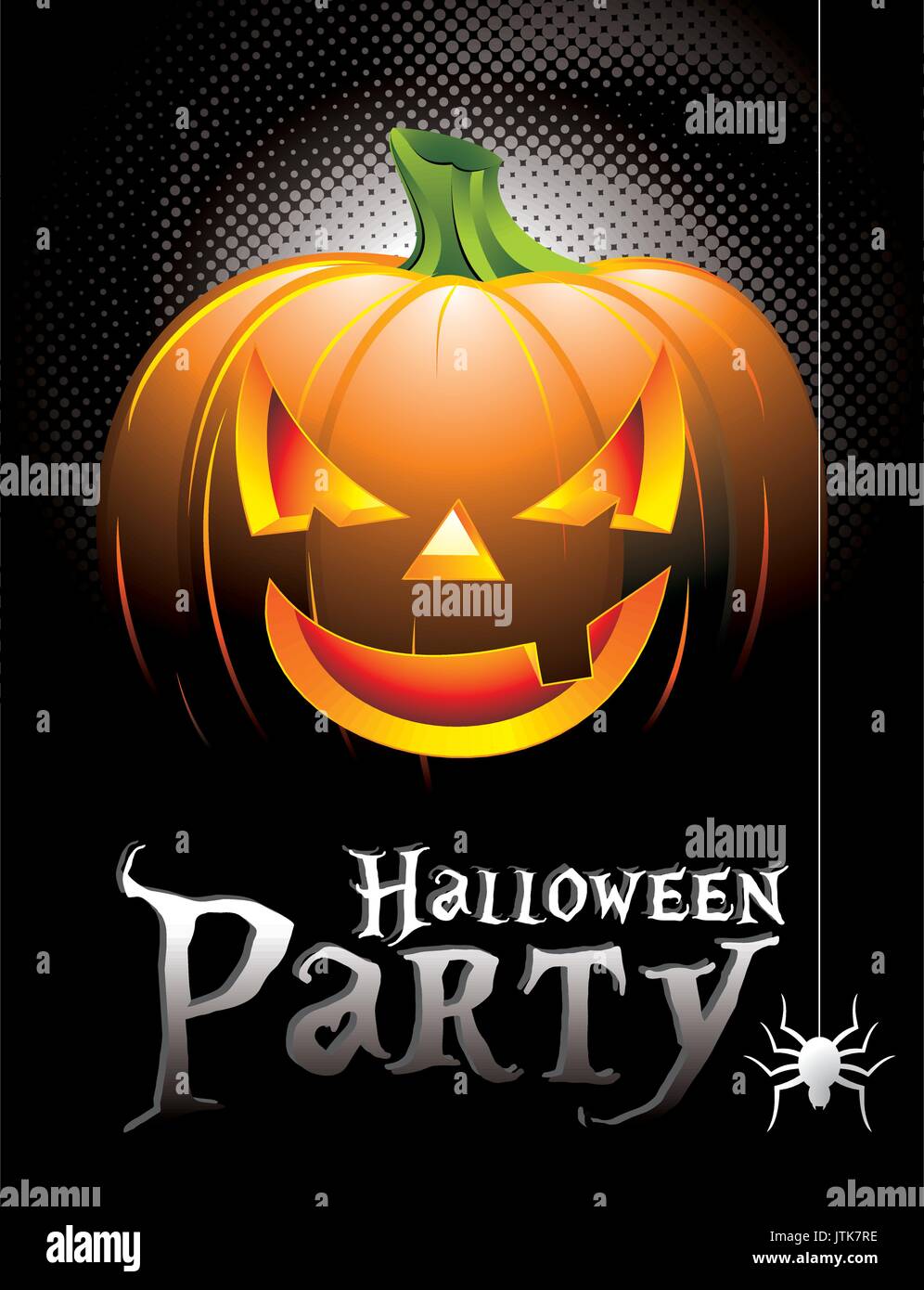 Vector Halloween Party Background with Pumpkin Stock Vector Image & Art ...