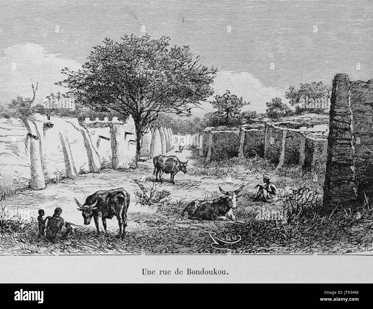 Rue de Bondoukou 1892 Stock Photo - Alamy