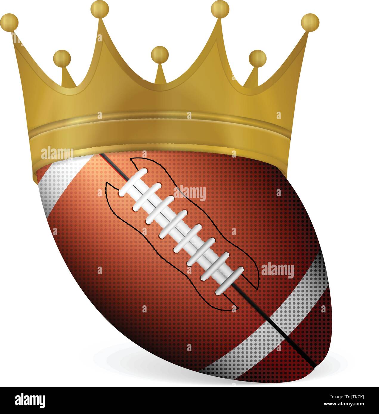 Football ball with crown on a white background. Vector illustration