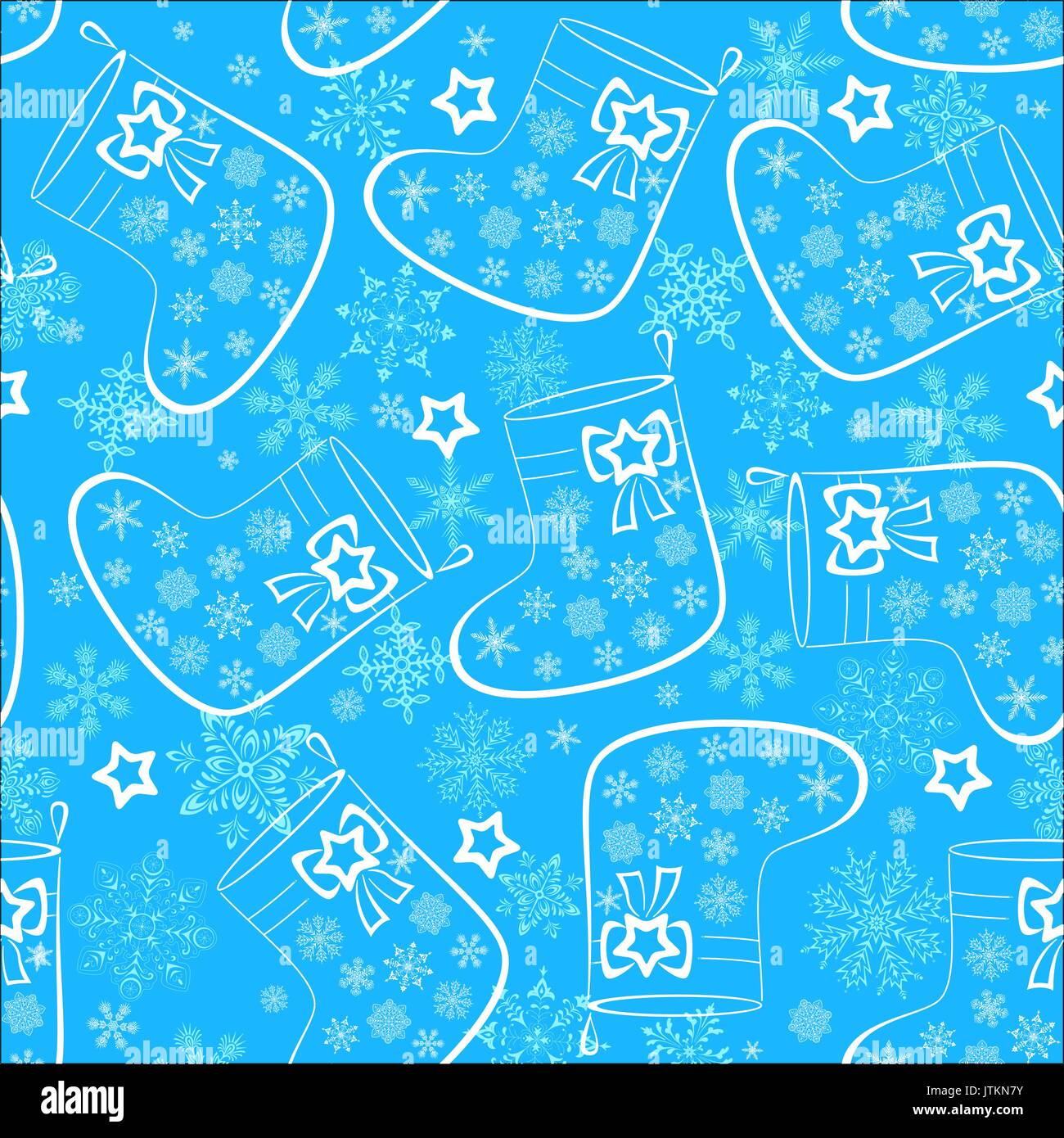 Christmas Stockings, Seamless Stock Vector