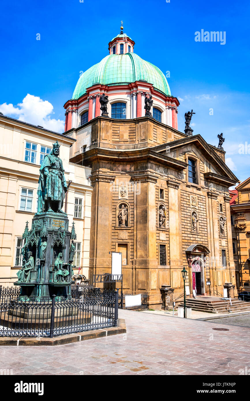 Prague, Czech Republic. St. Francis of Assisi Church built in Baroque style between 1679 – 1685 Stock Photo