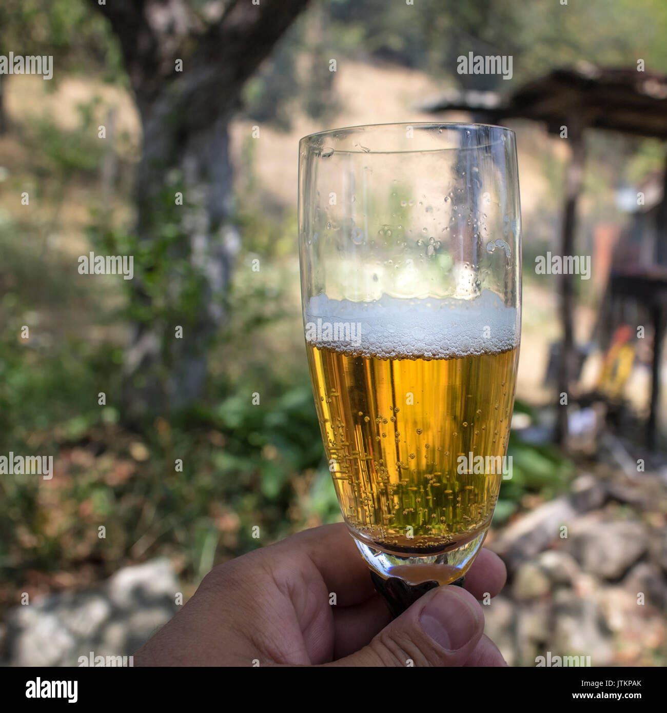 Man holding a glass hi-res stock photography and images - Alamy