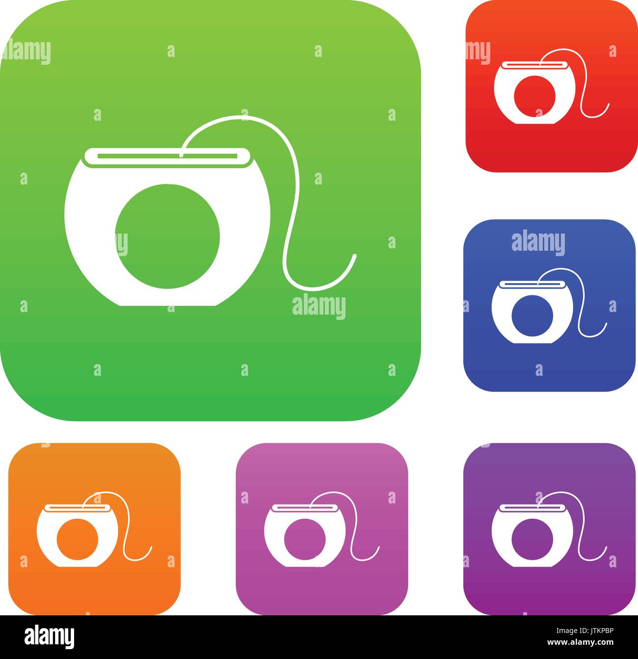 Dental floss set collection Stock Vector Image & Art - Alamy